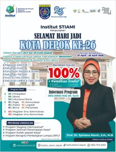 Institut STIAMI Kampus Depok  Dalam Rangka HUT Kota Depok Ke 26 memberikan Beasiswa Kepada Masyarakat Kota Depok