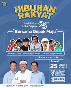 DEPOK RAYAKAN ULANG TAHUN KE-26 DENGAN HIBURAN RAKYAT DI DOS